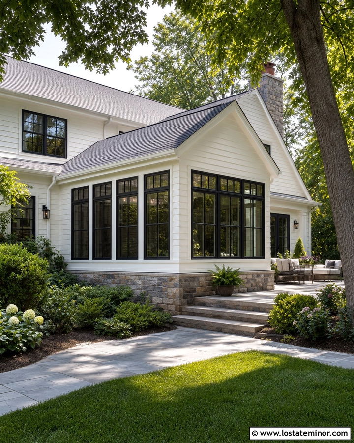 White House With Four Season Sunroom - 30 White House Design With Sunroom Ideas