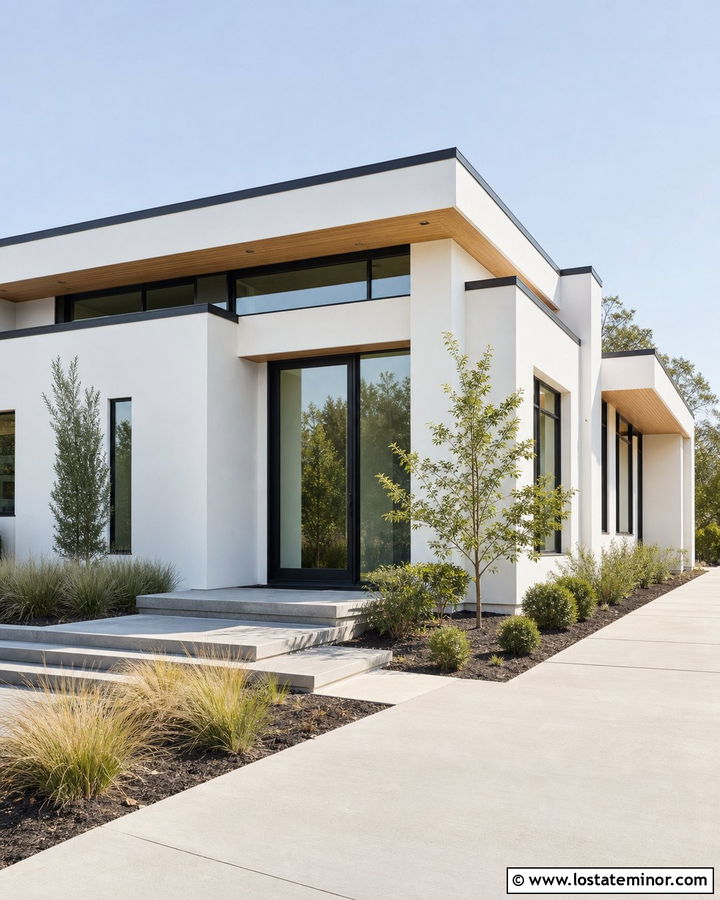 White House With Glass Entry Door - 30 White House Design With Entry Door Ideas