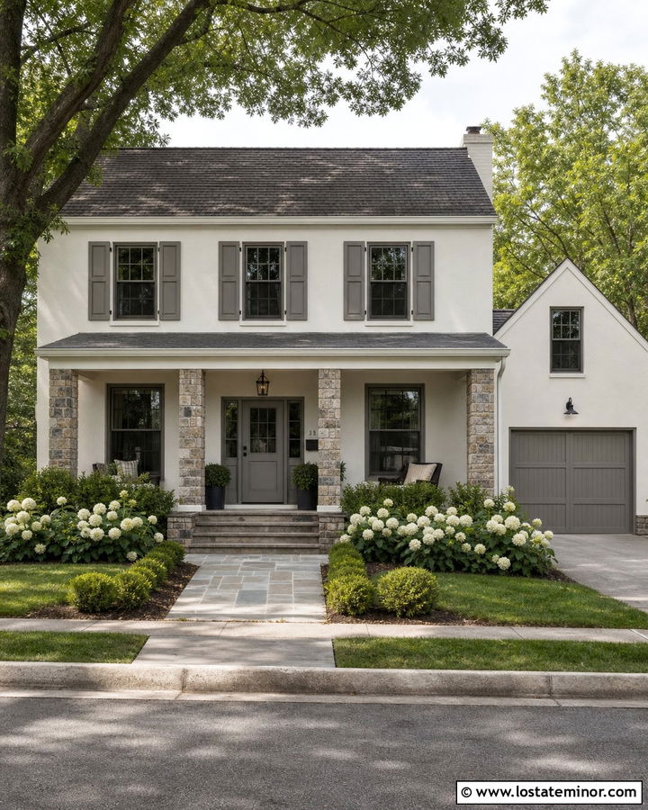 White House With Gray Dutch Door - 30 White House Design With Dutch Door Ideas