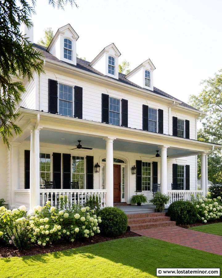 White House With Haint Blue Porch Ceiling - 30 White House Design With Porch Ceiling Ideas