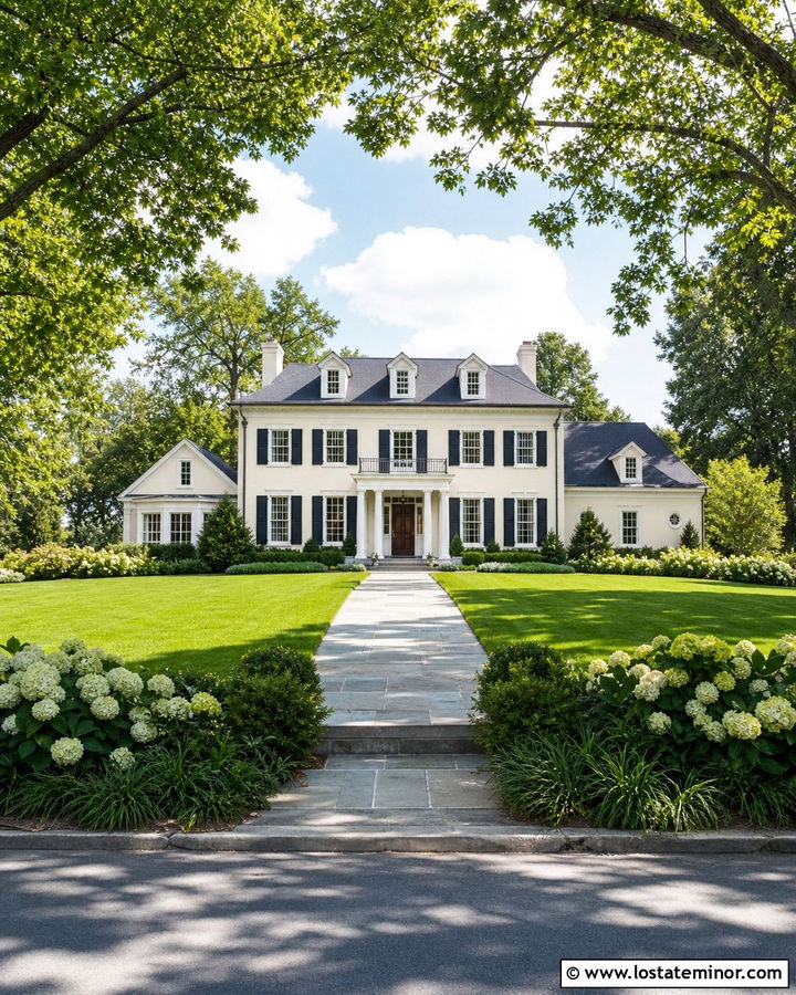 White House With Large Front Lawn - 30 White House Design With Front Yard Ideas