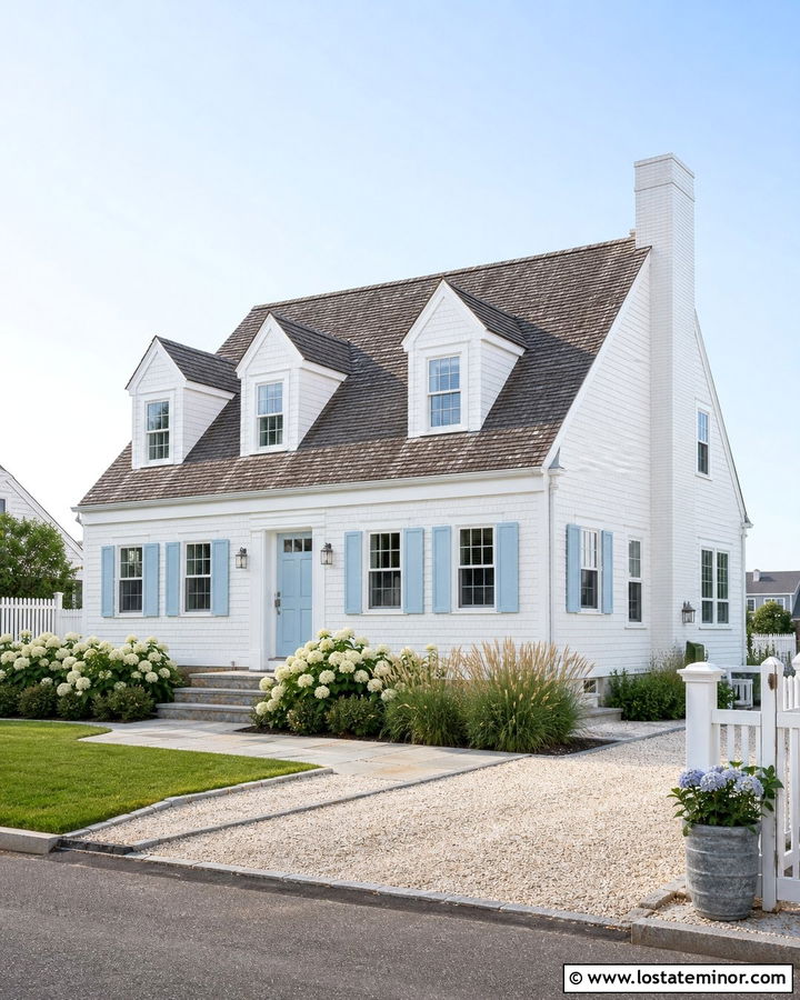 White House With Light Blue Front Door - 30 White House Design With Front Door Ideas
