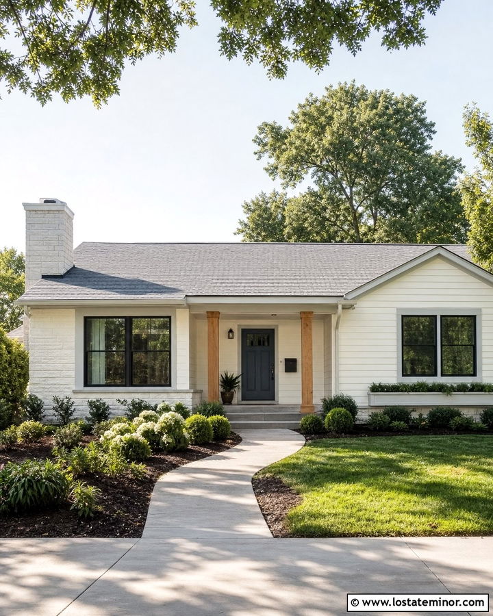 White House With Light Gray Roof - 30 White House Design With Roof Ideas