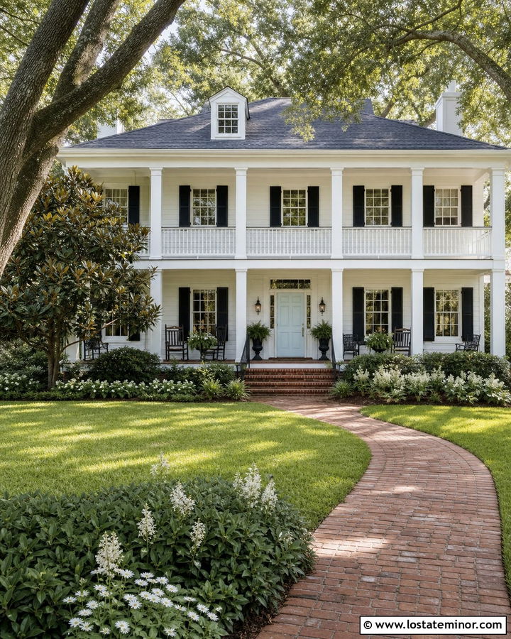 White House With Magnolia Tree Landscaping - 30 White House Design With Landscaping Ideas