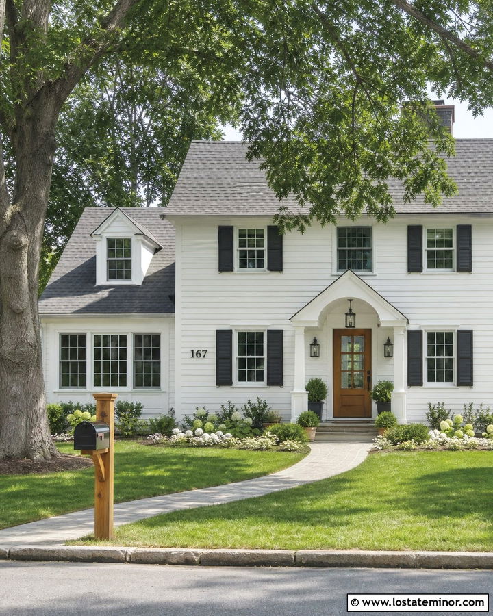 White House With Matching Mailbox Numbers - 30 White House Design With House Numbers Ideas
