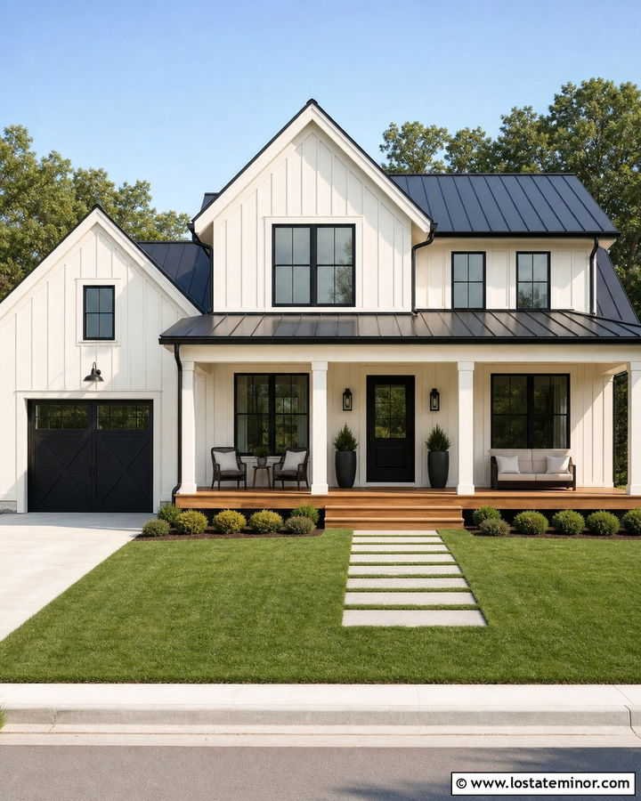 White House With Metal Roof Front Porch - 30 White House Design With Front Porch Ideas