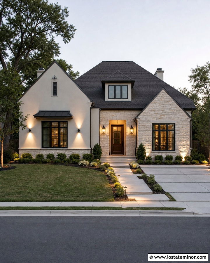 White House With Motion Sensor Lighting - 30 White House Design With Lighting Ideas