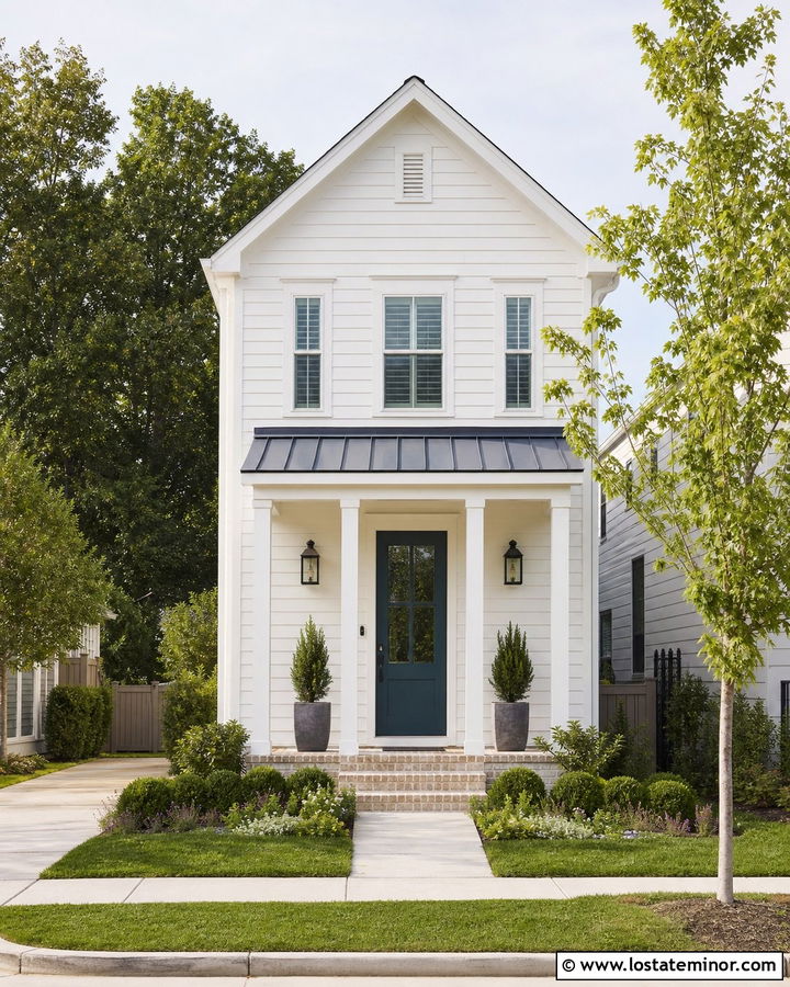 White House With Narrow Front Porch Columns - 30 White House Design With Porch Columns Ideas