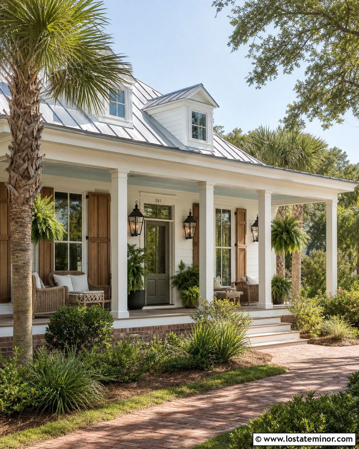White House With Olive Green Front Door - 30 White House Design With Front Door Ideas