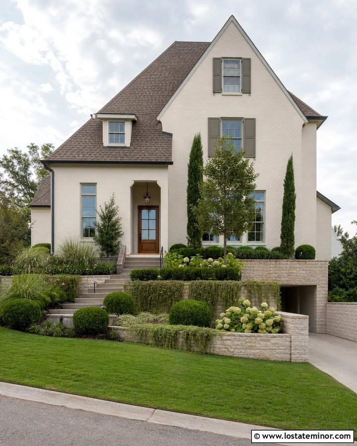 White House With Raised Garden Bed Landscaping - 30 White House Design With Landscaping Ideas