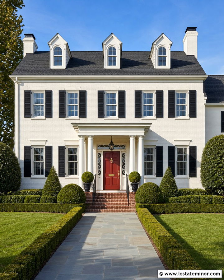 White House With Red Front Door - 30 White House Design With Front Door Ideas