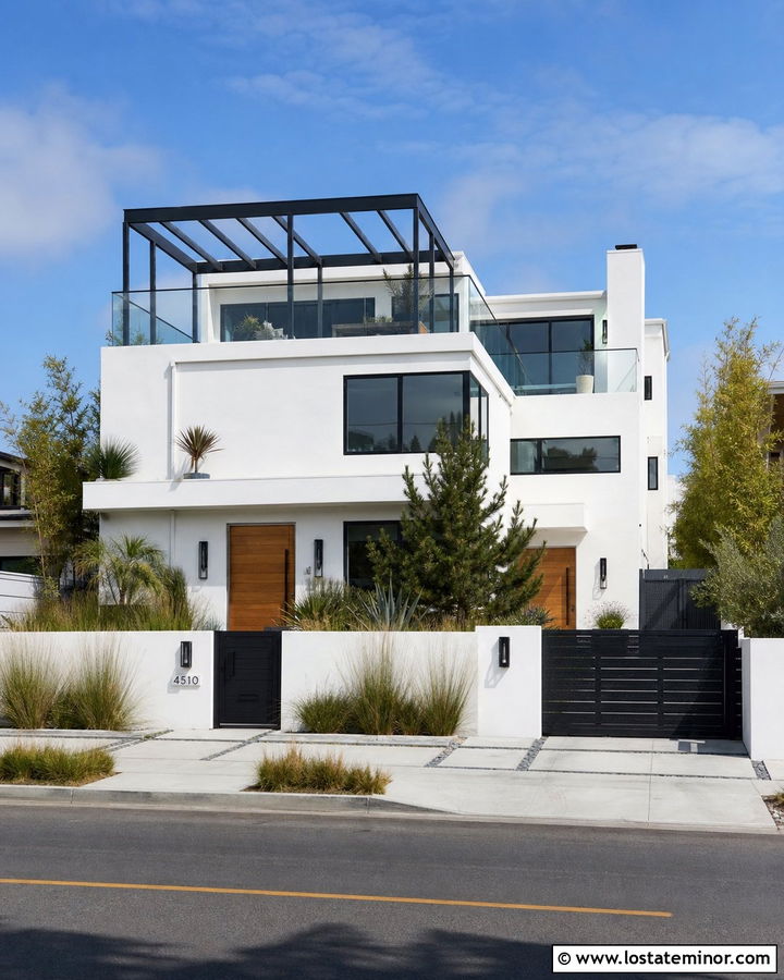 White House With Rooftop Deck - 30 White House Design With Deck Ideas