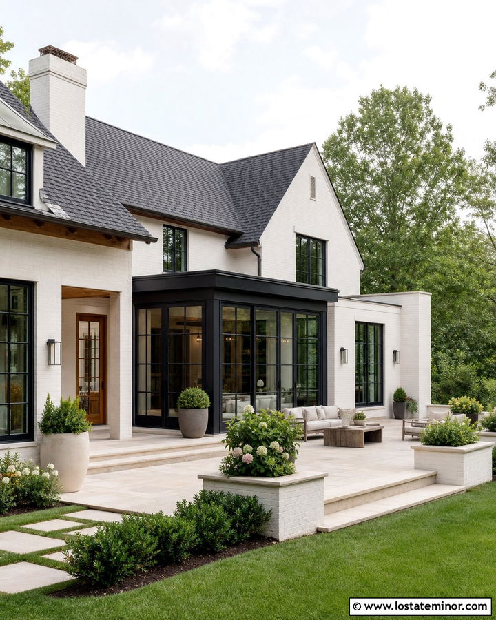 White House With Sunroom And Patio - 30 White House Design With Sunroom Ideas