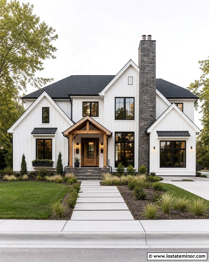 White House With Tall Side Chimney - 30 White House Design With Chimney Ideas