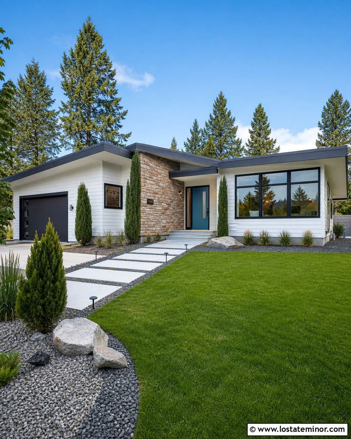 White House With Teal Front Door - 30 White House Design With Front Door Ideas