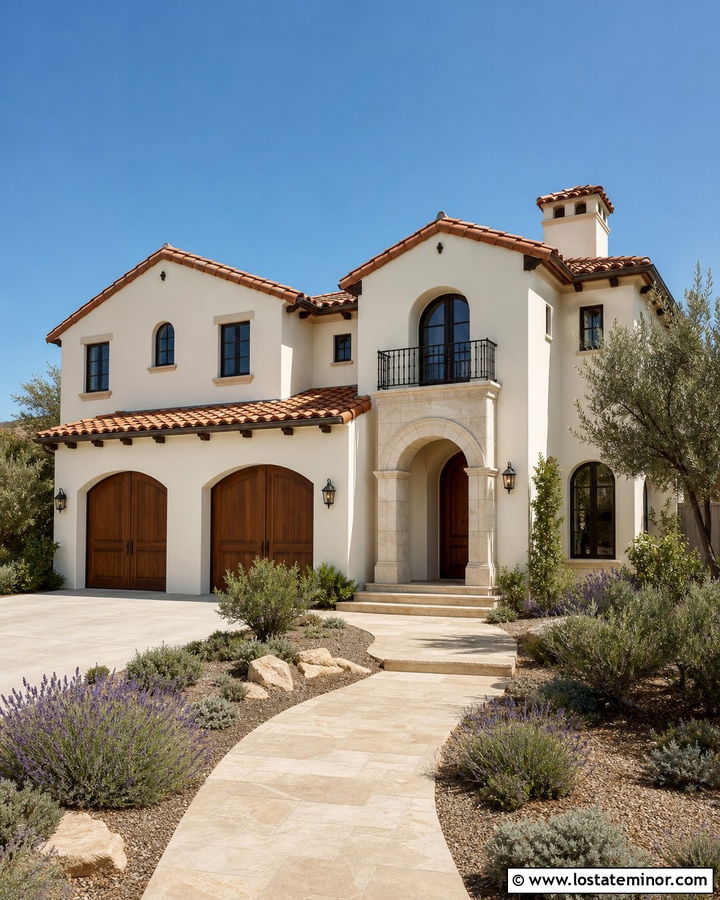 White House With Terracotta Tile Roof - 30 White House Design With Roof Ideas