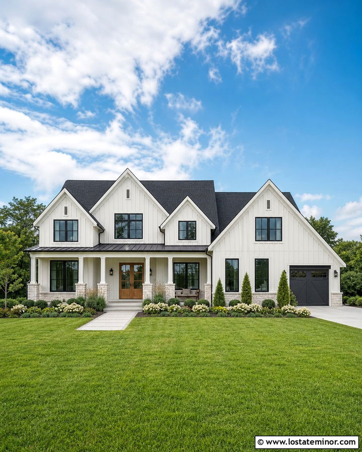 White House With Three Front Gables - 30 White House Design With Gables Ideas