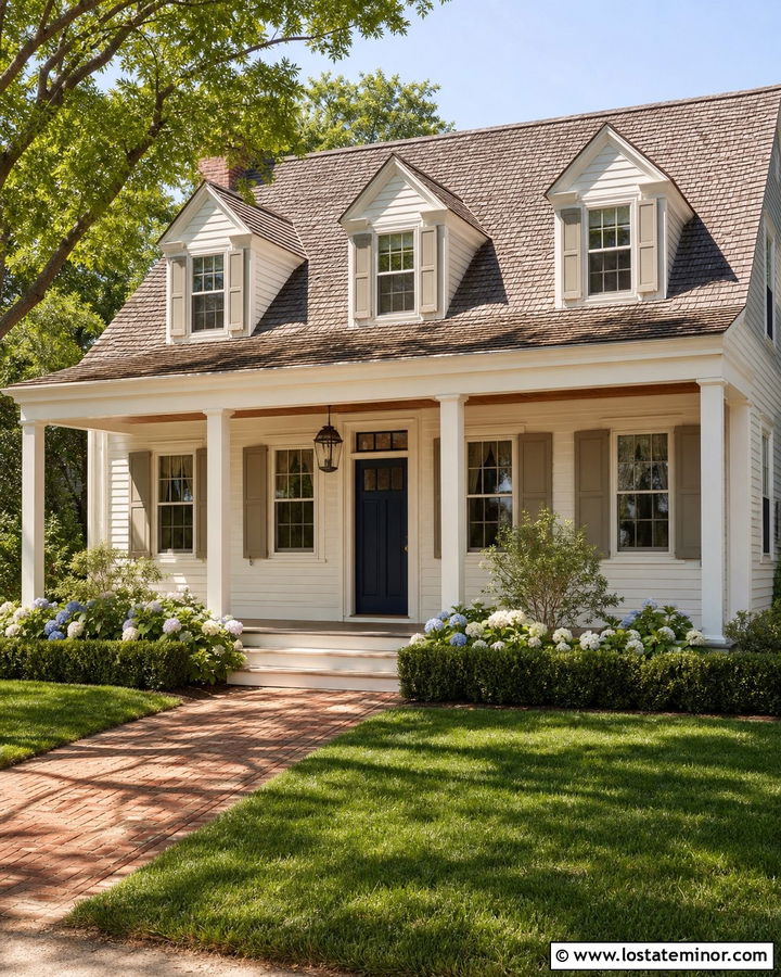 White House With Weathered Wood Roof - 30 White House Design With Roof Ideas