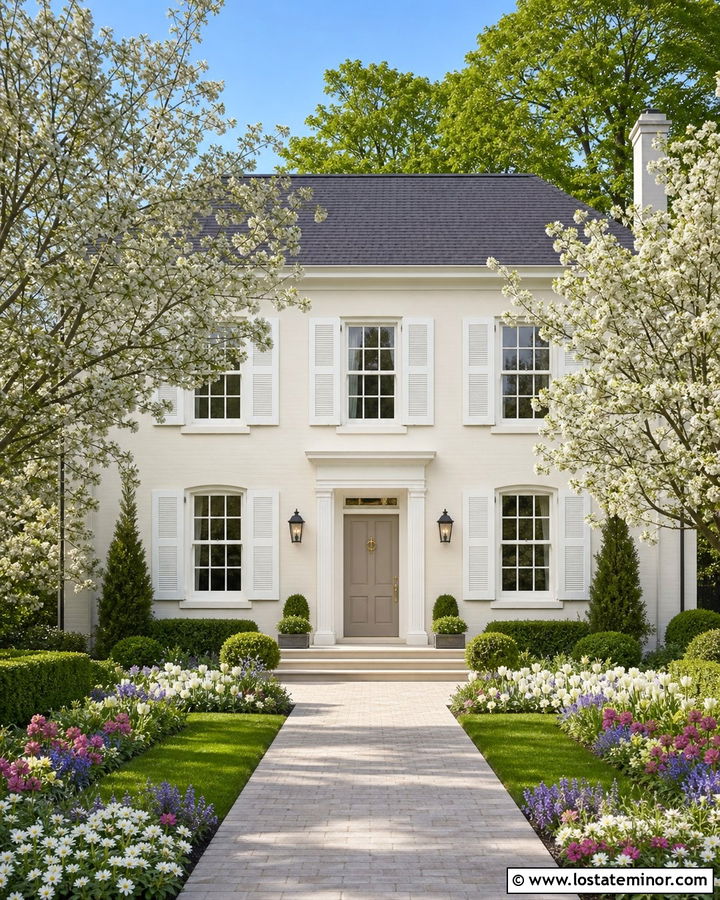 White House With White Shutters - 30 White House Design With Shutters Ideas