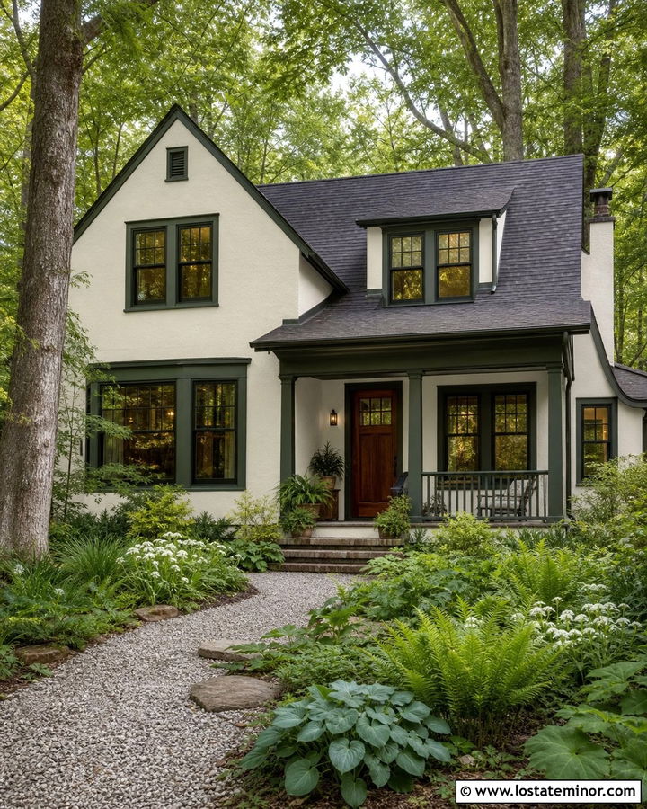 White House With Woodland Landscaping - 30 White House Design With Landscaping Ideas