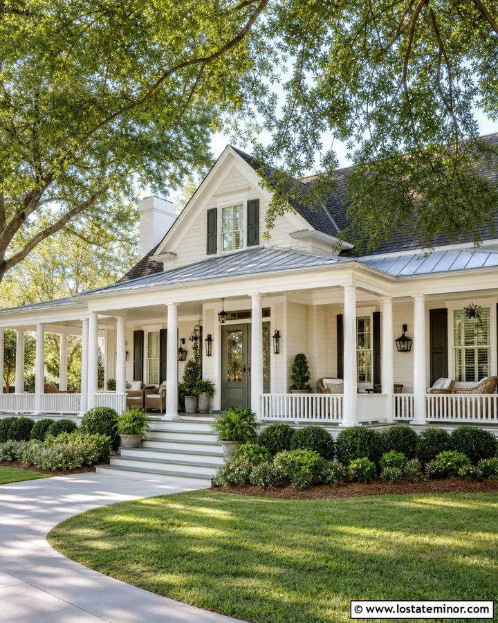 White House With Wraparound Porch Columns - 30 White House Design With Porch Columns Ideas
