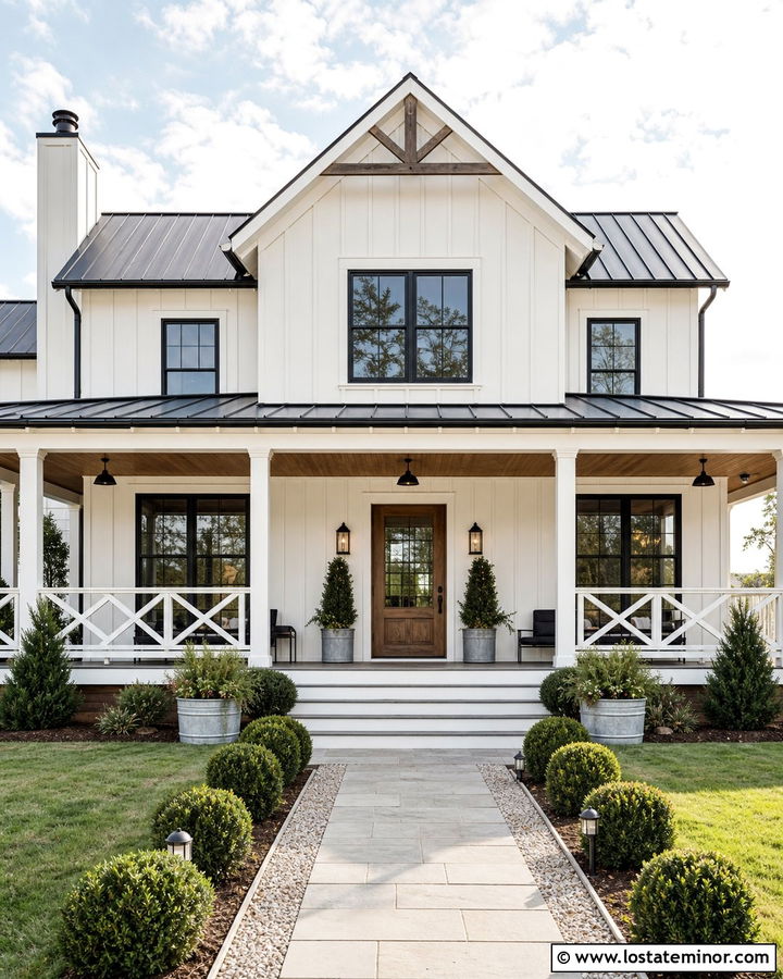 White House With X Railings - 30 White House Design With Railings Ideas