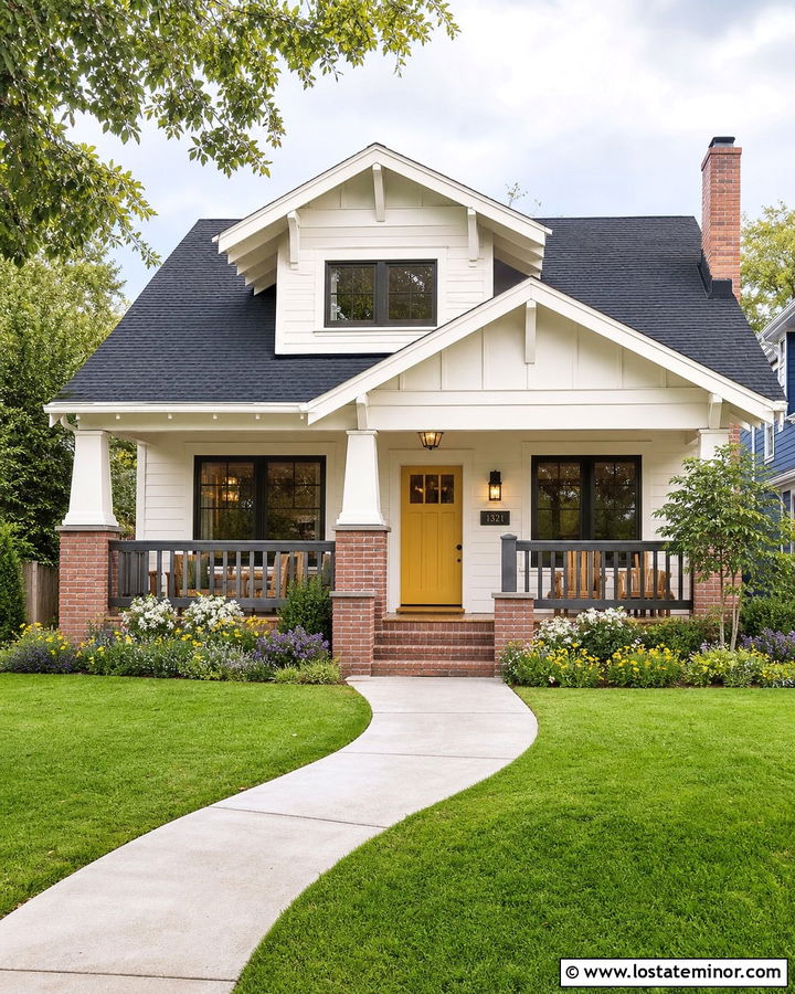 White House With Yellow Front Door - 30 White House Design With Front Door Ideas