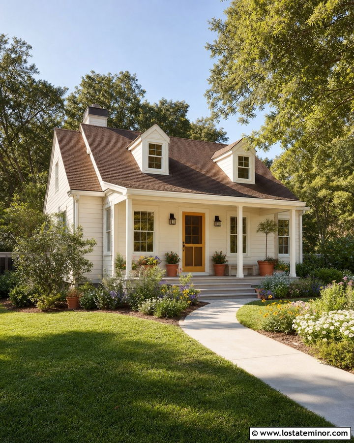White House With Yellow Screen Door - 30 White House Design With Screen Door Ideas