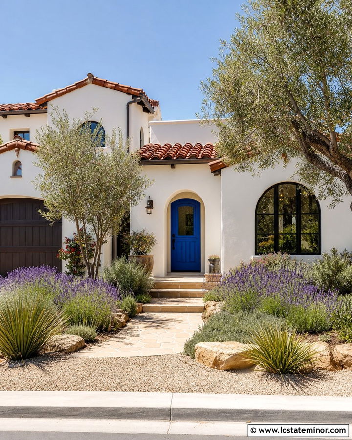 White Mediterranean House With Blue Dutch Door - 30 White House Design With Dutch Door Ideas