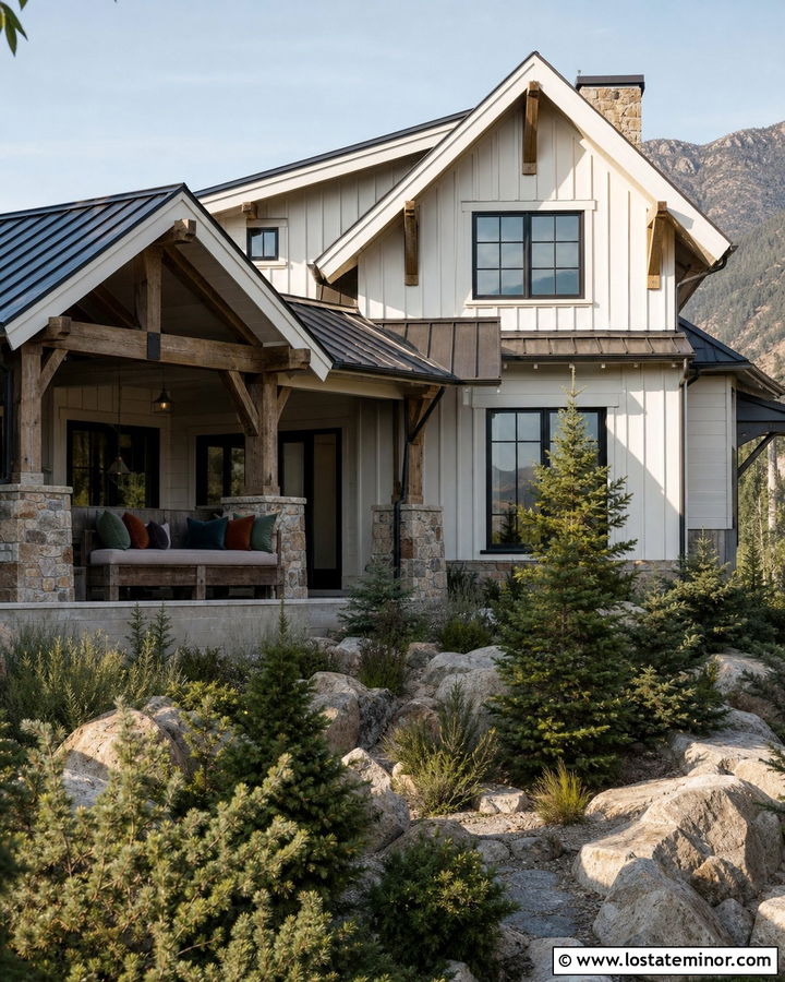 White Mountain House With Rustic Daybed - 30 White House Design With Daybed Ideas