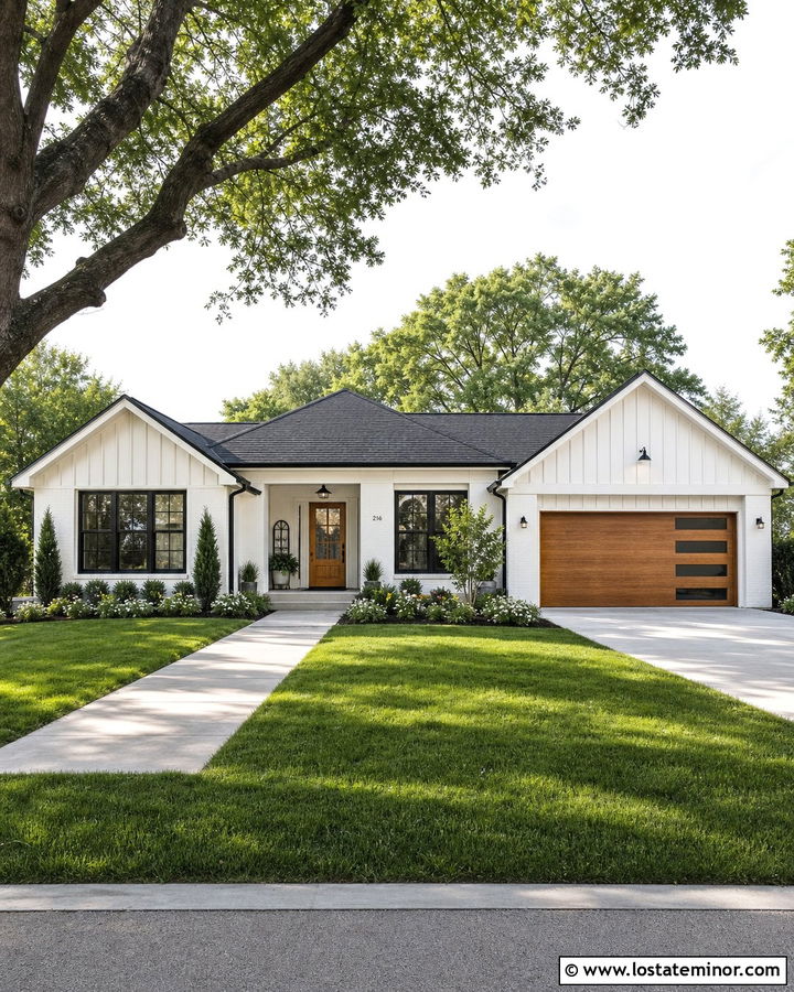 White Ranch House With Front Gables - 30 White House Design With Gables Ideas