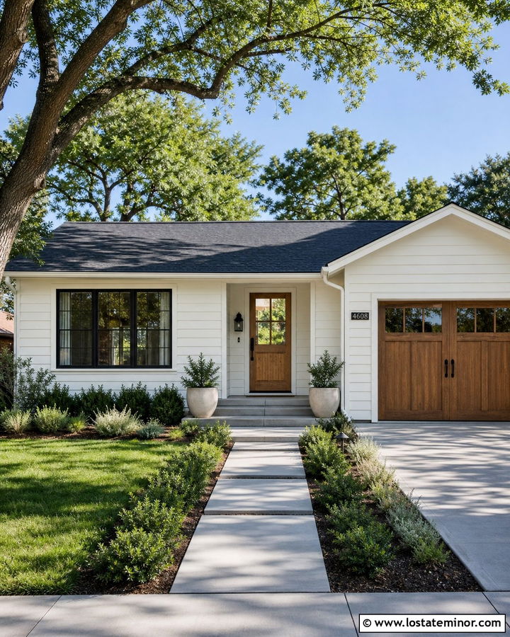 White Ranch House With Wood Dutch Door - 30 White House Design With Dutch Door Ideas