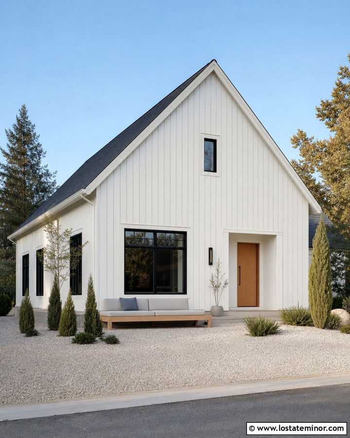 White Scandinavian House With Minimal Daybed - 30 White House Design With Daybed Ideas