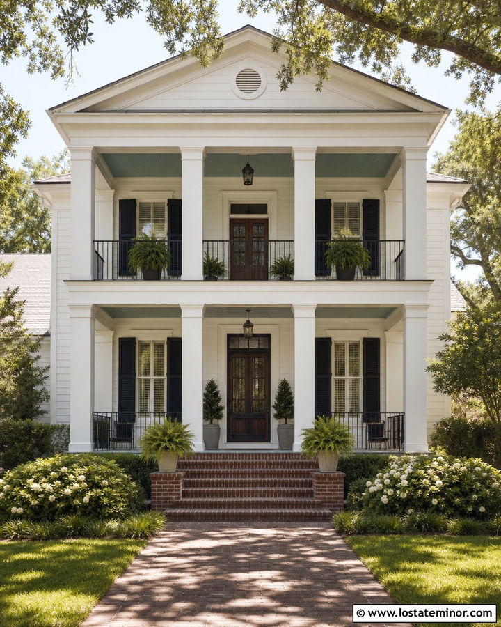 White Southern House With Tall Screen Door - 30 White House Design With Screen Door Ideas