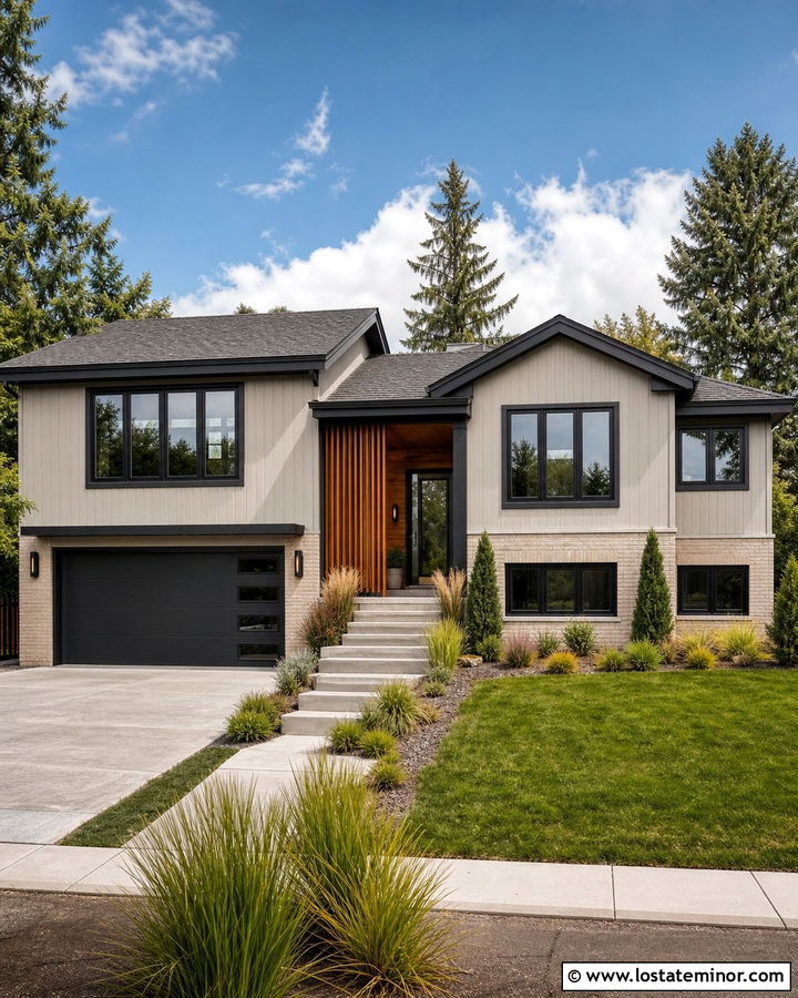 Worldly Gray Greige House With Iron Ore Trim - 30 Greige House Design With Trim Ideas